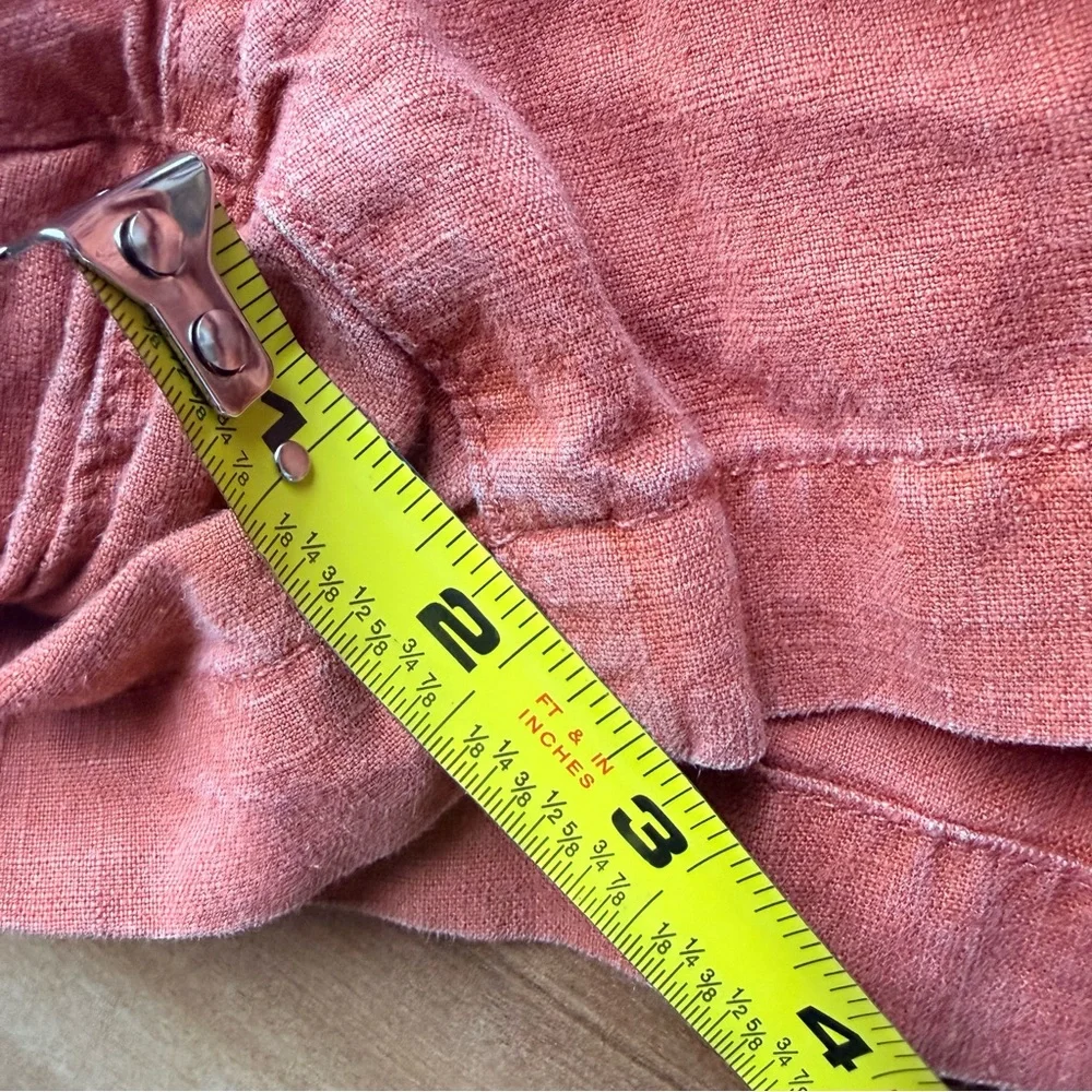 Madewell Linen-Blend‎ Easy Pull-On Shorts Afterglow Red Size Small